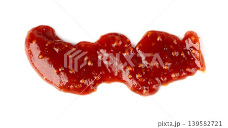 Bbq sauce splash isolated, barbecue ketchup stain Bbq sauce splash isolated, barbecue ketchup stain 139582721