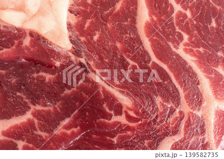 Raw wagyu beef steak macro patternの写真素材 [139582735] - PIXTA