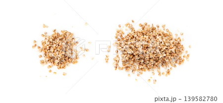 Boiled Buckwheat Pile Isolated, Cooked Buck Wheat Grains, Porridge Heap, Cook Buckwheat Boiled Buckwheat Pile Isolated, Cooked Buck Wheat Grains, Porridge Heap, Cook Buckwheat 139582780