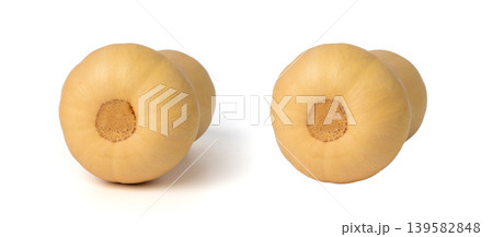 Butternut squash isolated on white. Raw fresh autumn pumpkin, ripe orange gourd Butternut squash isolated on white. Raw fresh autumn pumpkin, ripe orange gourd 139582848