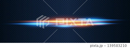 Abstract light effect showing glowing streaks of blue and orange energy Abstract light effect showing glowing streaks of blue and orange energy 139583210