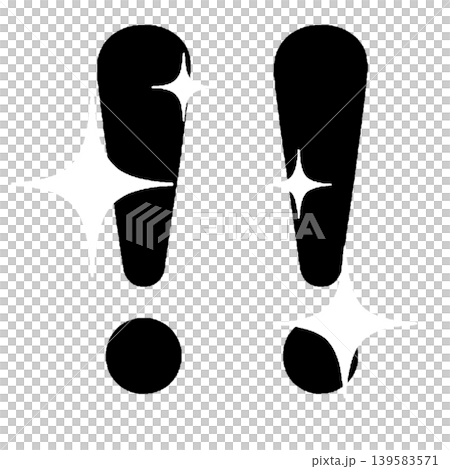 Sparkling exclamation mark decorative icon Sparkling exclamation mark decorative icon 139583571