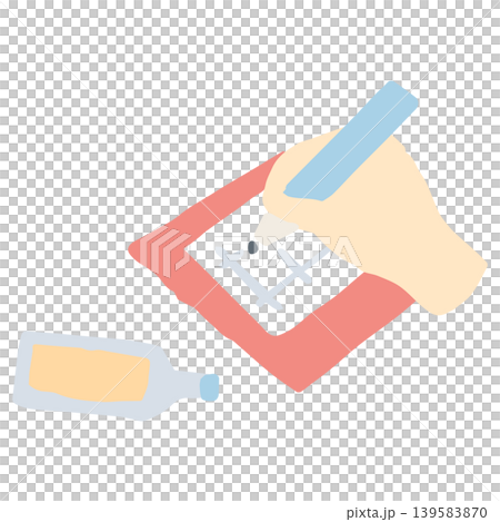 Temperature measurement and recording illustration, thermometer, pool card, check, flat. Temperature measurement and recording illustration, thermometer, pool card, check, flat. 139583870