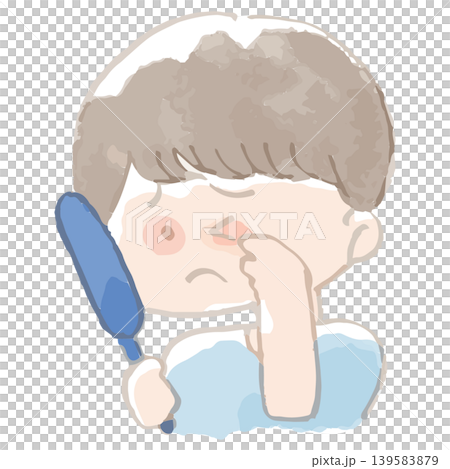 目が赤い子供 水彩 イラスト 充血 結膜炎 プール熱 感染症 目が赤い子供 水彩 イラスト 充血 結膜炎 プール熱 感染症 139583879