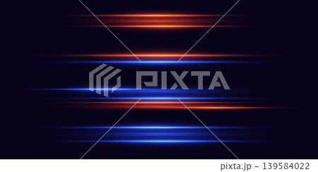 Dynamic glowing blue and orange light streaks forming an abstract technology background Dynamic glowing blue and orange light streaks forming an abstract technology background 139584022