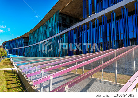 Zaragoza in Spain hosted the World Expo in 2008, and the pavilions on the exhibition grounds date from that time. Zaragoza in Spain hosted the World Expo in 2008, and the pavilions on the exhibition grounds date from that time. 139584095