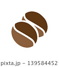 Coffee bean logo flat design 139584452