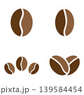 Coffee icon black bean logo 139584454