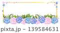 紫陽花のフレーム1（枠有り　横長） 139584631