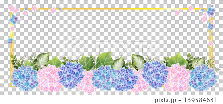 Hydrangea frame 1 (with border, horizontal) Hydrangea frame 1 (with border, horizontal) 139584631
