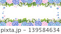紫陽花のフレーム2（枠なし　横長） 139584634
