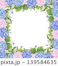 紫陽花のフレーム3（正方形） 139584635