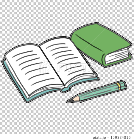 開いた本のイラスト 139584816