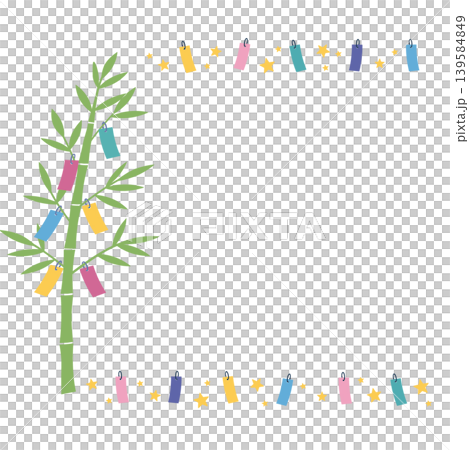 Tanabata banner, monochrome illustration, Tanabata material, background, Orihime and Hikoboshi, Milky Way Tanabata banner, monochrome illustration, Tanabata material, background, Orihime and Hikoboshi, Milky Way 139584849