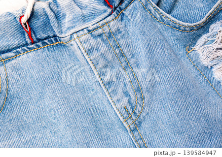Custom Jeans with Patchwork and Ripped Details Custom Jeans with Patchwork and Ripped Details 139584947