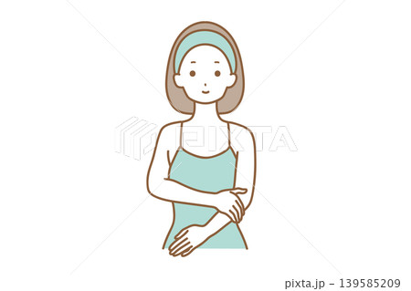 ボディイケアをする女性 ボディイケアをする女性 139585209