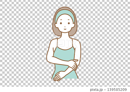ボディイケアをする女性 ボディイケアをする女性 139585209
