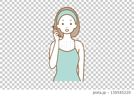 Woman talking on the phone 139585220