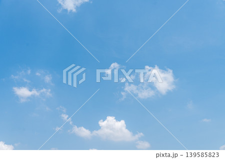 Bright blue sky background in summer. 139585823