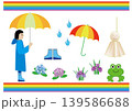 梅雨をイメージしたカラフルなベクターイラスト 139586688
