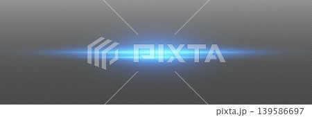 Blue light effect showing optical flare or laser beam moving across Blue light effect showing optical flare or laser beam moving across 139586697