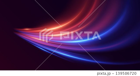 Abstract speed light trails creating dynamic fast motion lines 139586720
