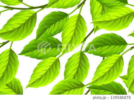 Seamless pattern with leaves. Spring or summer stylized foliage. Seamless pattern with leaves. Spring or summer stylized foliage. 139586878