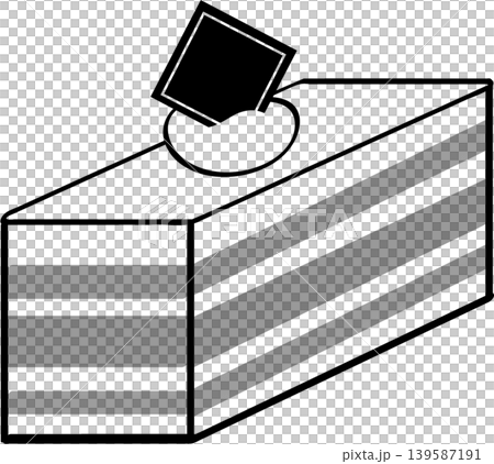 蛋糕切片的線條藝術插圖 蛋糕切片的線條藝術插圖 139587191