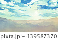 山並みに差し込む太陽の光 139587370