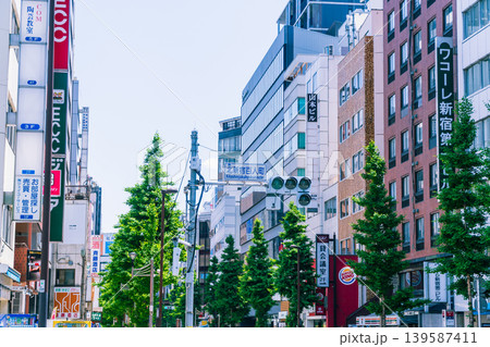 東京の都市風景 北新宿百人町交差点 東京の都市風景 北新宿百人町交差点 139587411