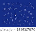 手描きの星とキラキラアイコンセット 139587970