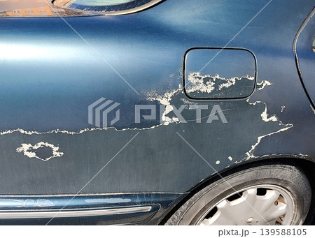 Old Car with Peeling Paint and Body Damage Old Car with Peeling Paint and Body Damage 139588105