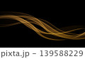 Vector Abstract Shiny Glowing Gold Color Wave. Transparent Golden Wavy Lines. Elegant Luxury background. Black BG 139588229