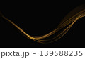 Vector Abstract Shiny Glowing Gold Color Wave. Transparent Golden Wavy Lines. Elegant Luxury background. Black BG 139588235