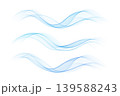 Abstract Background, Transparent Waved Lines. Soft Blue Smoke Wave BG. Colorful Gradient Flowing Wavy Lines. Vector illustration. 139588243