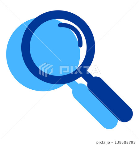 Magnifying glass sign cursor vector icon, computer magnifier scale, blue double outline zoom scaling or search settings Magnifying glass sign cursor vector icon, computer magnifier scale, blue double outline zoom scaling or search settings 139588795