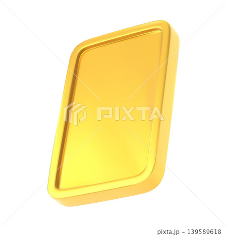 Realistic gold plate with rounded corners, isolated icon. Realistic gold plate with rounded corners, isolated icon. 139589618