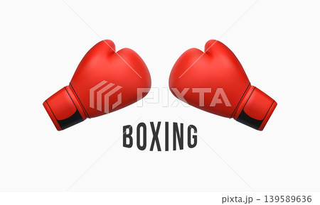 3D pair of red boxing gloves, realistic vector martial sport game equipment, boxer fight strength fist attack design 3D pair of red boxing gloves, realistic vector martial sport game equipment, boxer fight strength fist attack design 139589636