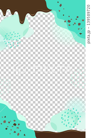 Cute chocolate mint frame (vertical) 139589720