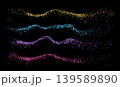 Vector Abstract Shiny Gold Blue Purple Rose Pink Glitter design element. Gold Glitter Dust. For New Year, Merry Christmas, Birthday and Wedding greeting card and invitation. Luxury Background design 139589890