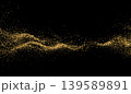 Vector Abstract Shiny Gold Glitter design element. Gold Glitter Dust. For New Year, Merry Christmas, Birthday and Wedding greeting card and invitation. Luxury Background design 139589891