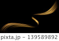 Vector Abstract Shiny Glowing Gold Color Wave. Transparent Golden Wavy Lines. Elegant Luxury background. Black BG 139589892