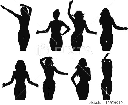 水着を着た女性のイラスト 139590194