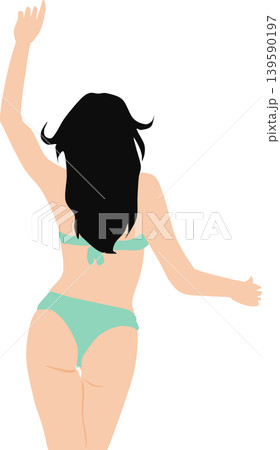 水着を着た女性のイラスト 139590197
