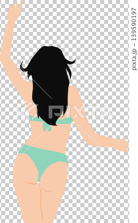 水着を着た女性のイラスト 139590197