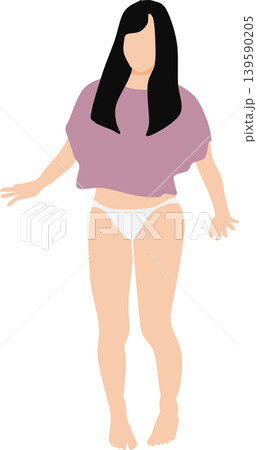 水着を着た女性のイラスト 139590205