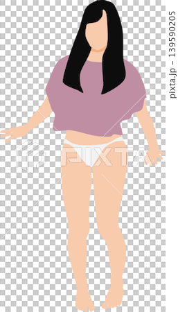 水着を着た女性のイラスト 139590205