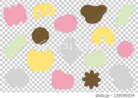 Abstract motif set for image clipping masks (rounded design) Abstract motif set for image clipping masks (rounded design) 139590354