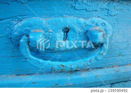 details of an antique chest of drawers 139590492