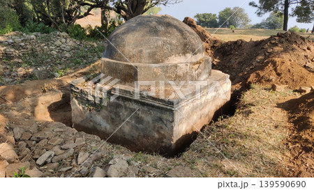 Tilla Jogian ancient Hindu samadhi dome structure excavated in Pakistan Tilla Jogian ancient Hindu samadhi dome structure excavated in Pakistan 139590690